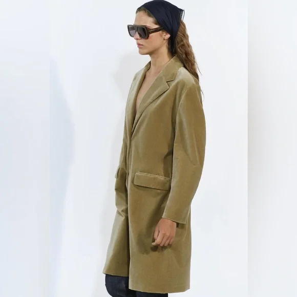 ZARA VELVET COAT ZW COLLECTION - Picture 4 of 16